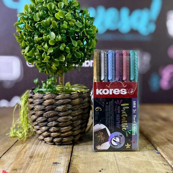 MARCADORES KORES PUNTA PINCEL METALIZADOS ITEM 21461